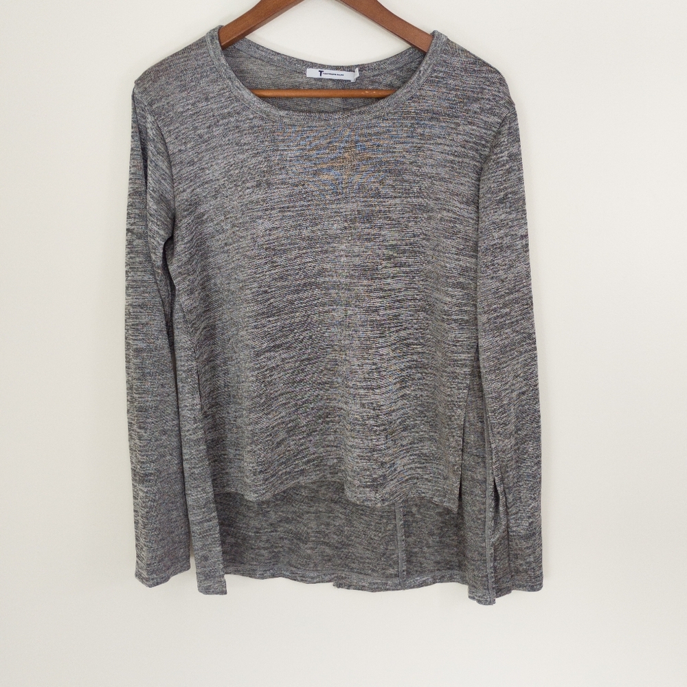T by Alexander Wang Split Hem Slub Top Size XS